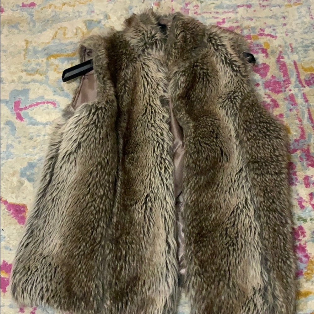 Vintage Havana faux fur vest